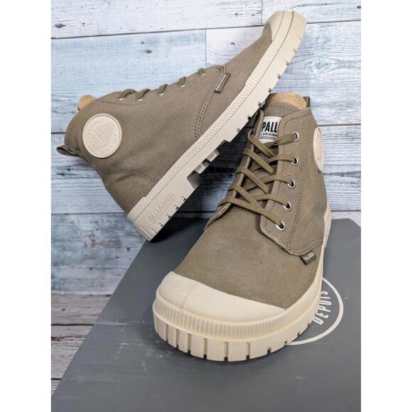 Palladium Pampa Sp20 Hi CVS Mens Size 8M Women's 9.5 Vegan Boot Shoe Dusky Green